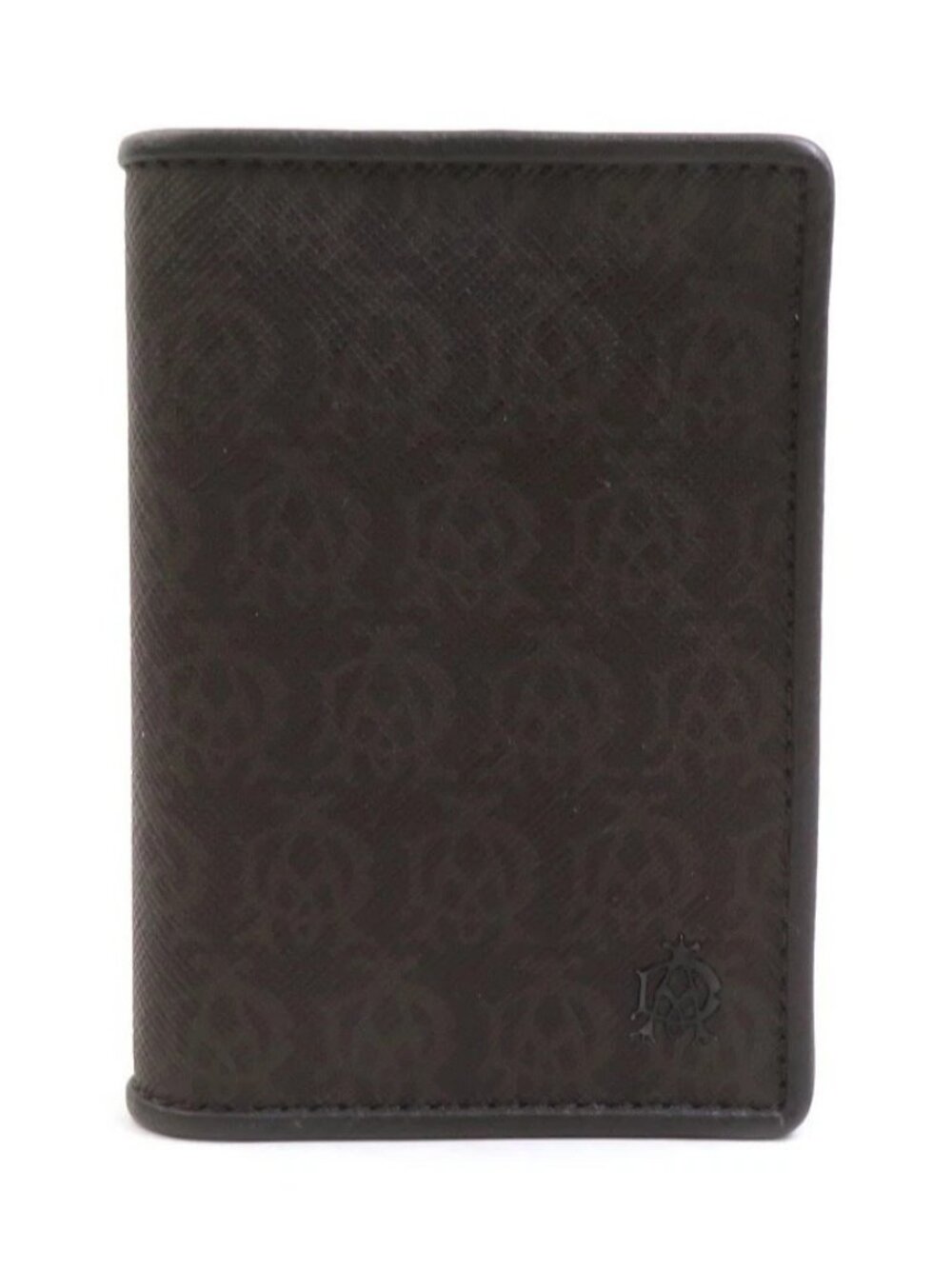 Auth Dunhill Card Case Holder Brown Leather - r11434a